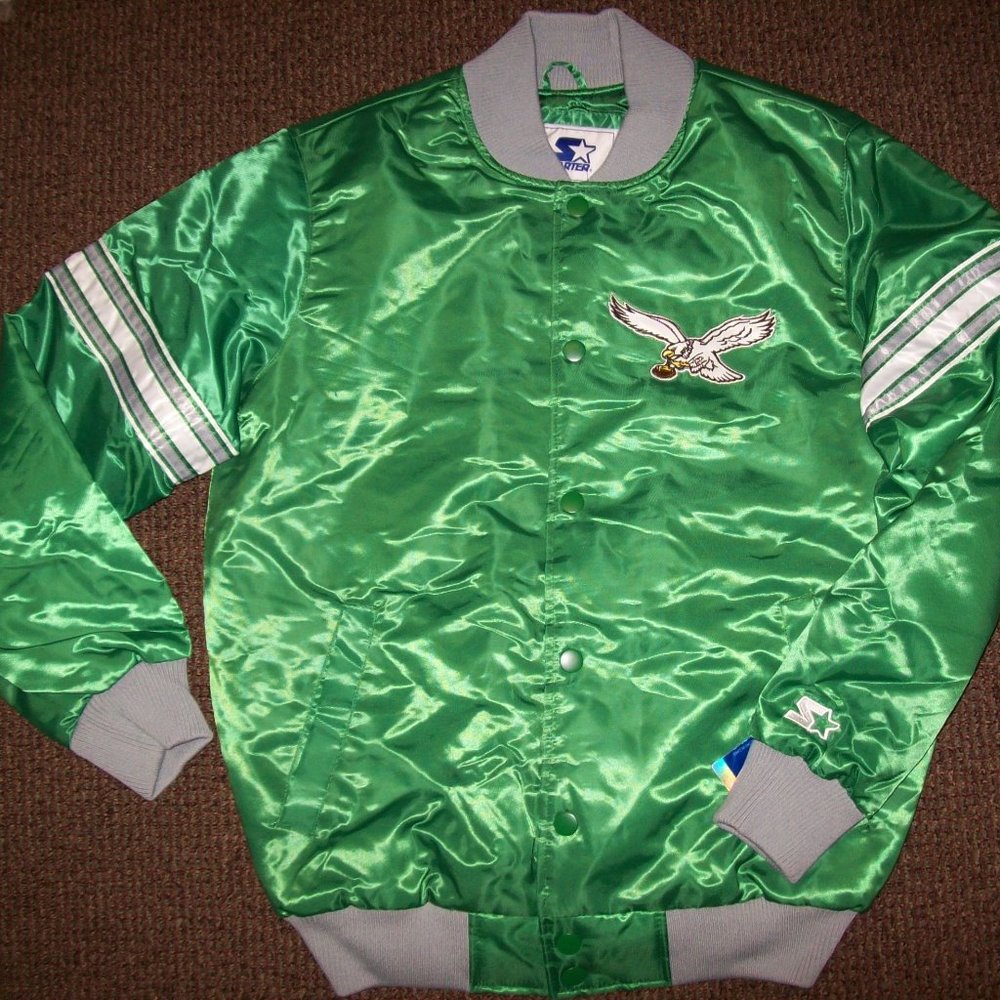 PHILADELPHIA EAGLES Starter Jacket Kelly Green - Picture 8 of 11